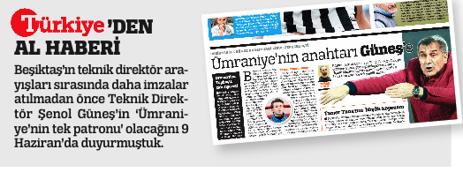 Ve patron Şenol Güneş